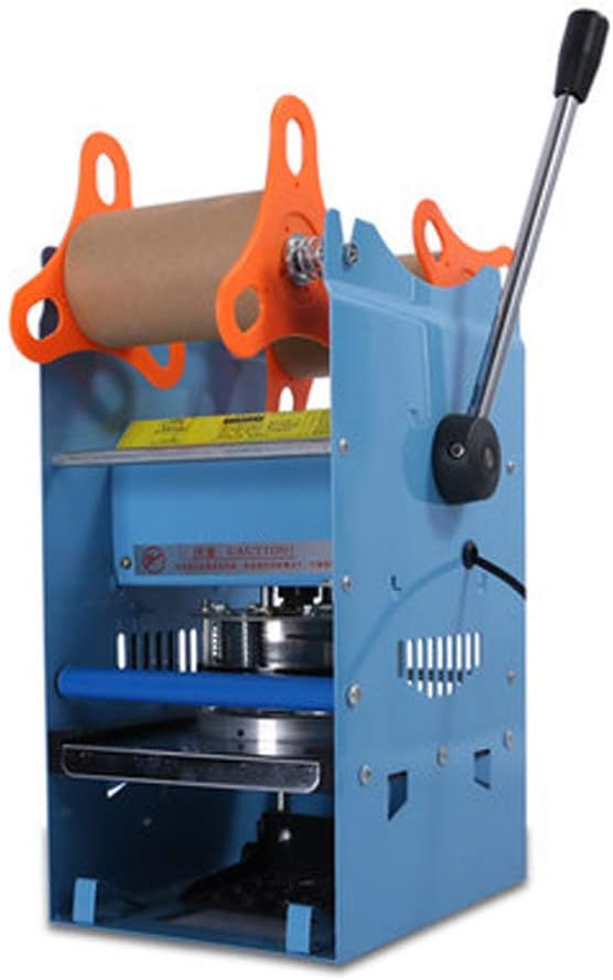 Honfam Electric Manual Cup Sealing Machine for Bubble Tea Commercial Cup Sealer 400-500 Cups/hr