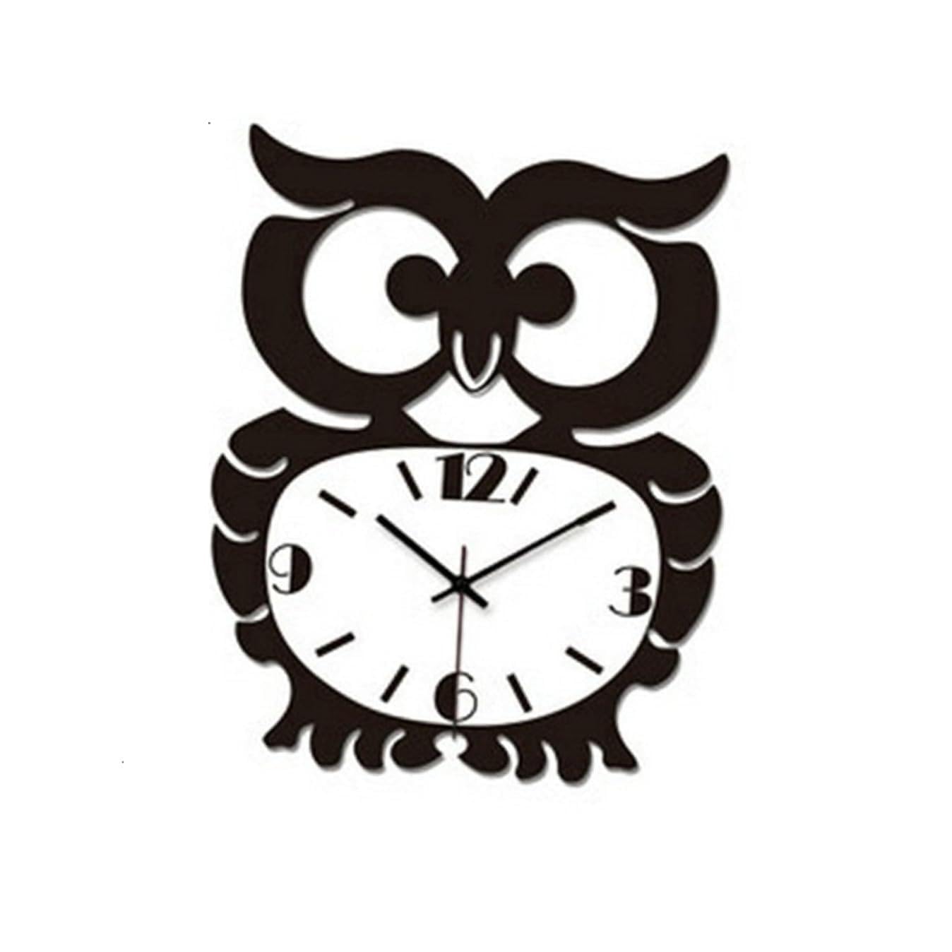 Horloge vintage hibou déco pour salle à manger et chambre à coucher