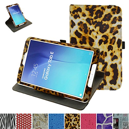 MAMA MOUTH Samsung Galaxy Tab E 9.6 Rotación Funda, 360° Rotación PU Cuero con Soporte Funda Caso Case para 9.6
