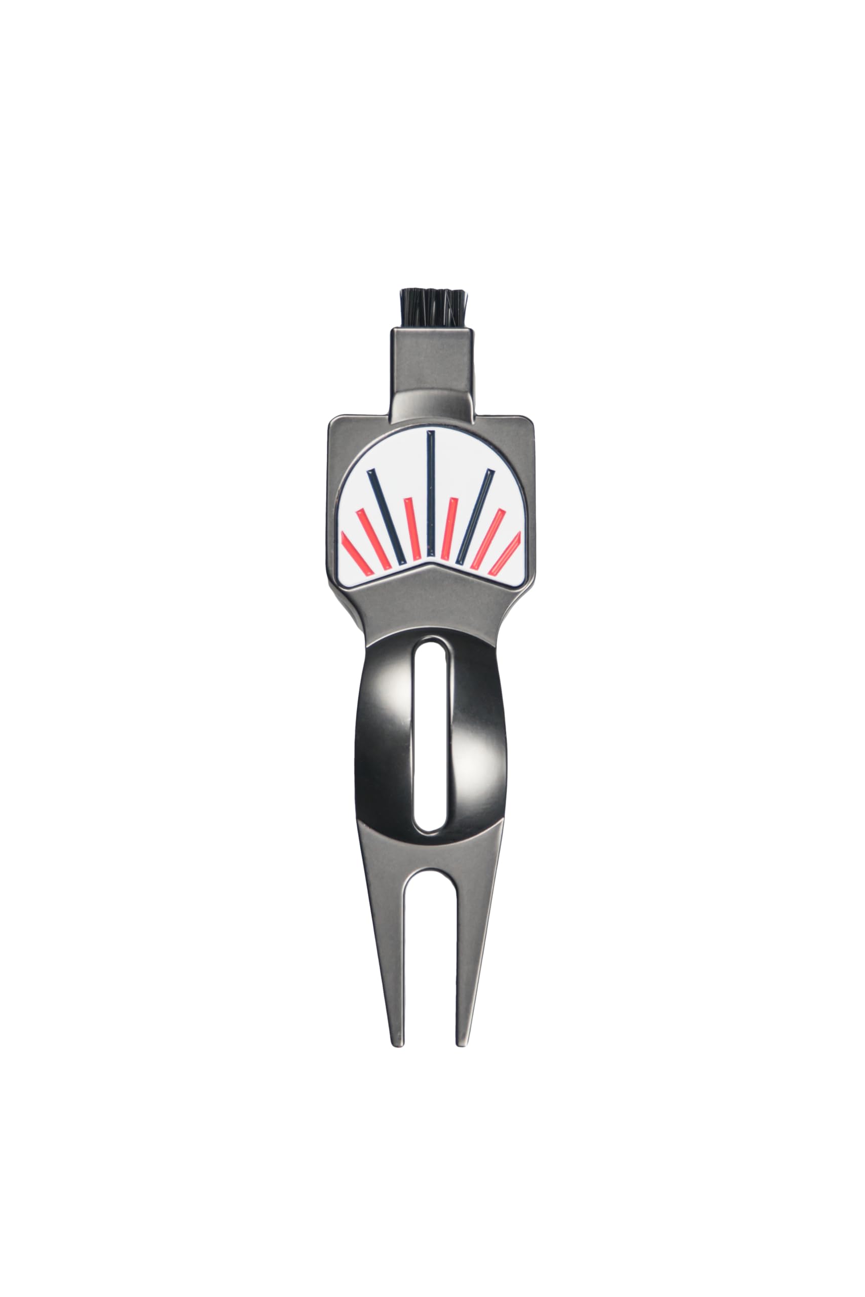 PUR3 Golf 4-in-1 Divot Tool and Ball Marker with Putting Alignment Aid | Golf Multi Repair Tool with Integrated Golf Club Cleaning Brush and Ball Line Marker
