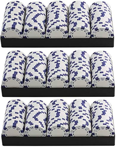 Kovot Casino Style Poker Chips | 11.5 Gram Poker Chips Set (100 Chips, White)