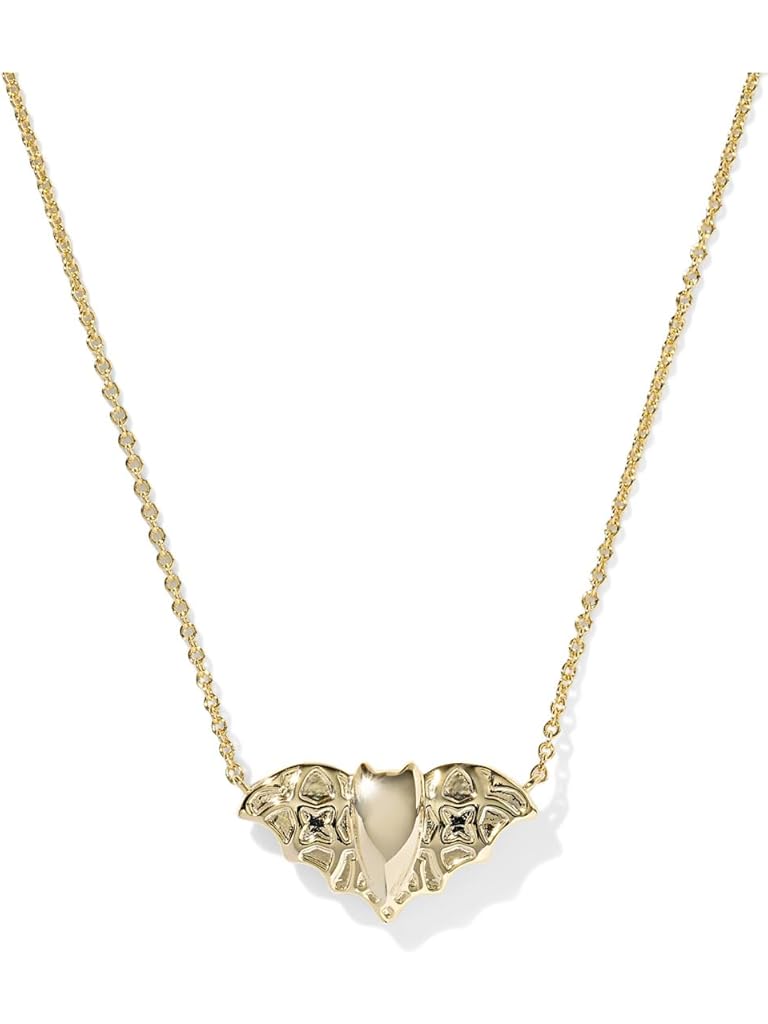 Gold Kendra Scott Bat Short Pendant Necklace