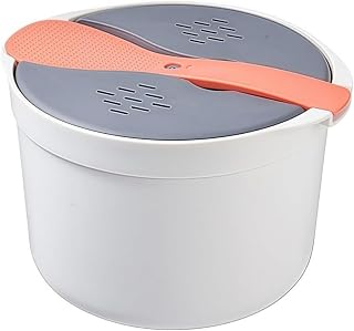 18 x 18 x 13 cm, microwave rice cooker, steamer and rice cooker, multifunctional steamer with filter cover, steamer, compact and portable