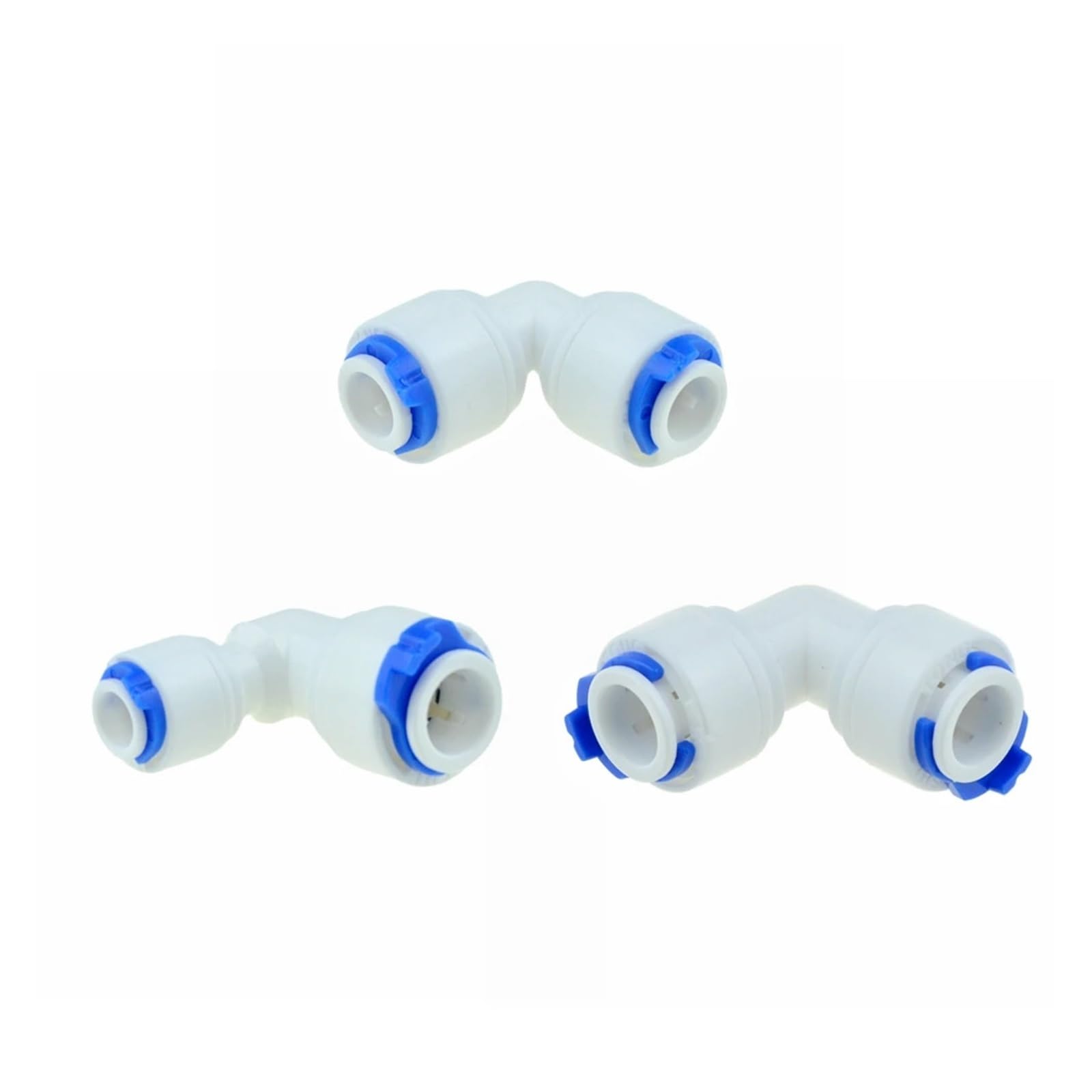 RO Water Elbow Pipe Fitting 1/4" 3/8" OD Hose Connection Reverse Osmosis Plastic Quick Coupling Connector Pure Water Purifies(B Size-6.35mm-9.52mm)