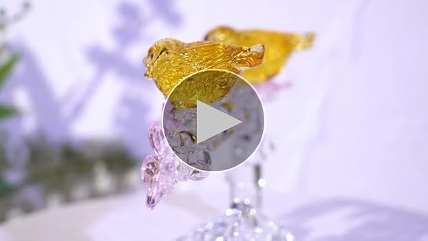 イエローオレンジアクアマと白い鳥の置物 NO25-2361 文鳥のオブジェ♪ │ 仙台PARCO-パルコ-