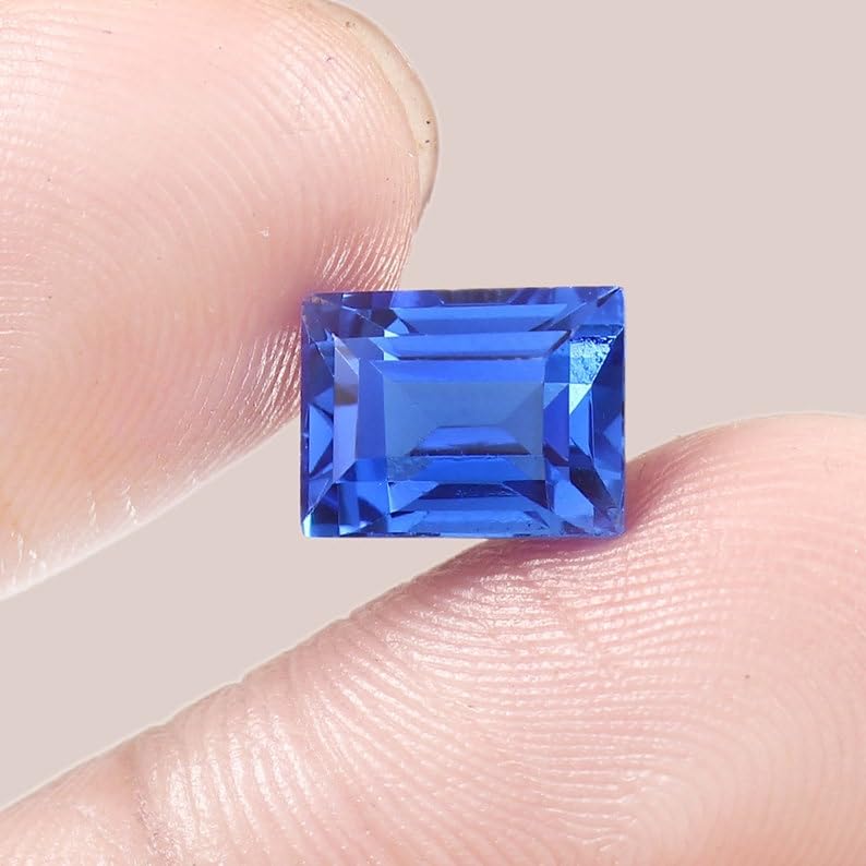 Saphir bleu naturel 9x7mm : la solution idéale pour vos montures de bague - 4