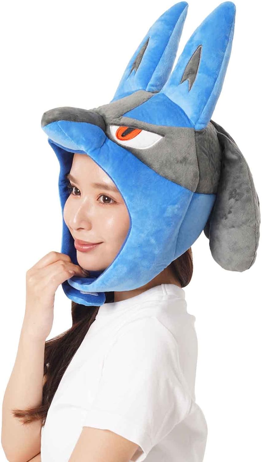 SAZAC Kigurumi Hat Pokemon Lucario Cozy Costume Beanie Cap Adult