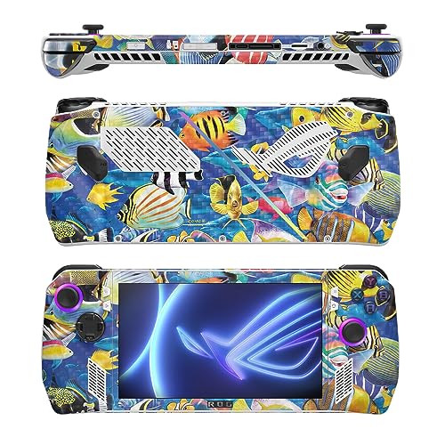 Image of MightySkins Carbon Fiber Skin Compatible with Asus ROG Ally - Tropical Fish | Protective, Durable Textured Carbon Fiber Finish | Easy to Apply