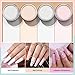 Morovan Acrylic Nail Powder Set: 4 Colors Clear Nude Pink White Acrylic Powder for Nail Extension Carving