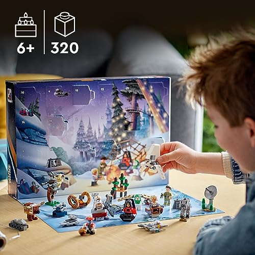 Image of LEGO 75366 Star Wars Advent Calendar 2023, Christmas Calendar with 24 Gifts, Including 9 Figures, 10 Vehicle Toys and 5 Mini Models, Advent Gift for Christmas for Children and Fans