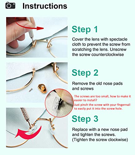 Ptslkhn D9-83J7H50H 5 Pairs Of Eyeglass Nose Pads, Upgraded 15X8Mm Soft Silicone Air Chamber Eyeglasses Nose Pads thumb #6