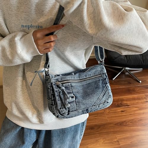 Denim Crossbody Bags for Women Small Jean Purse Casual Denim Shoulder Bag Handbag3