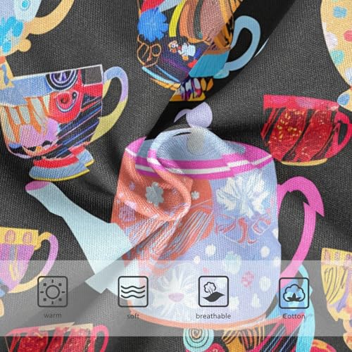 Colorful Teacups Teapots Floral Toddler Girls's Underwear 2T 202c12473