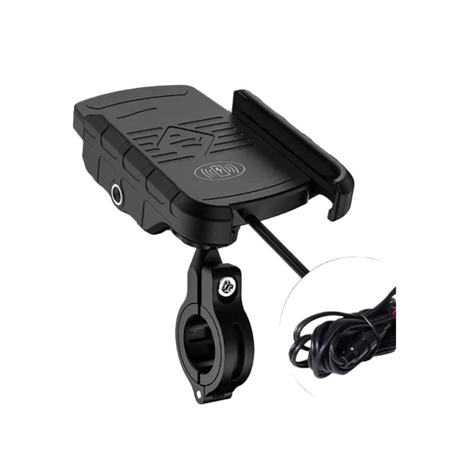 Uchwyt ramy nawigacyjnej, uchwyt na kierownicę do telefonu komórkowego, szybkie bezprzewodowe ładowanie, szybka ładowarka USB, Moto motocykl, lusterko, stojak (9 bezprzewodowych ładowarek)