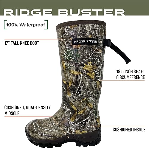 FROGG TOGGS Men's Ridge Buster, Snake Protection in a Rubber, Neoprene Waterproof Boot2
