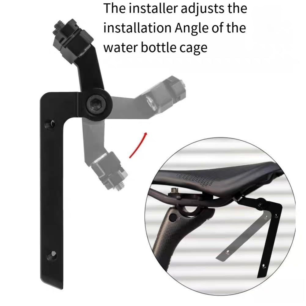 ReachMall Soporte de extensión de asiento de aleación de aluminio, soporte para botella de agua, jaula ligera de fibra de carbono para bicicleta de carretera, MTB, ciclismo