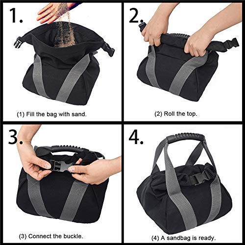 Saco de areia, Andoer Saco de areia vazio para levantamento de peso, treino físico, força, força, tr
