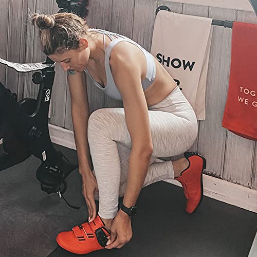 Image of Mens Womens Cycling Shoes Compatible with Pelaton Bike Shoes Road Bike Shoes Riding Bicycle Pre-Installed with Delta Cleats Clip Indoor Outdoor Pedal