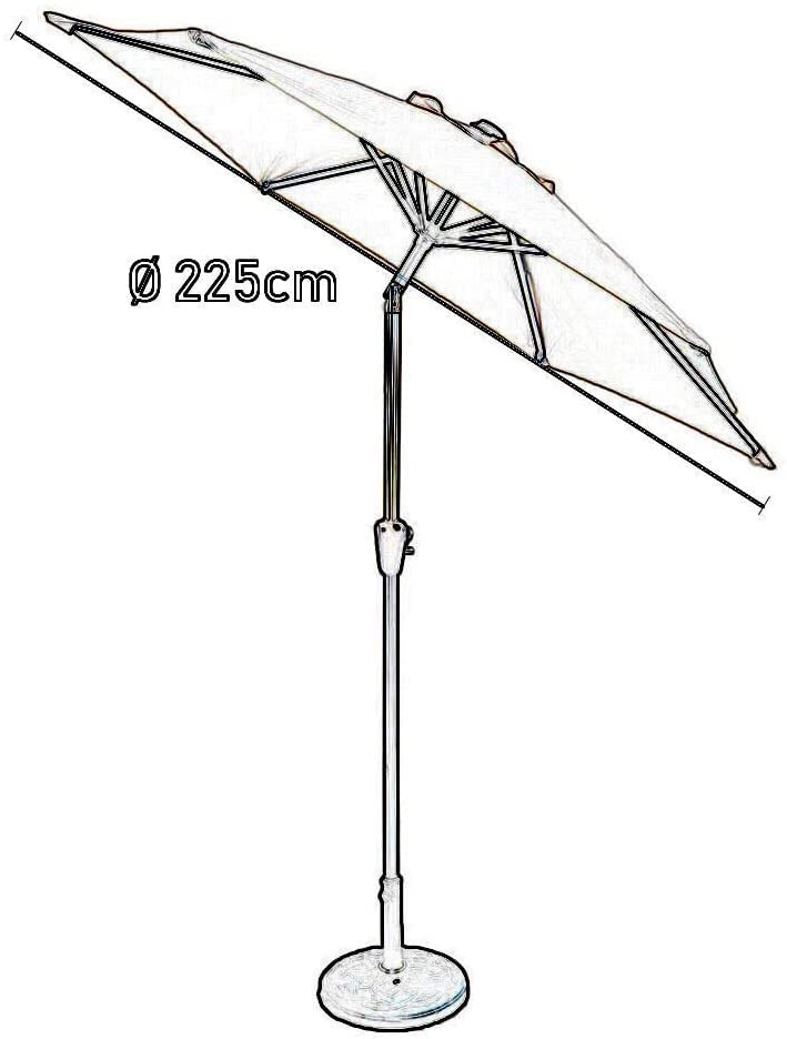 Sombrilla para calor extremo CLSDRZC portátil con manivela para mesa exterior 3