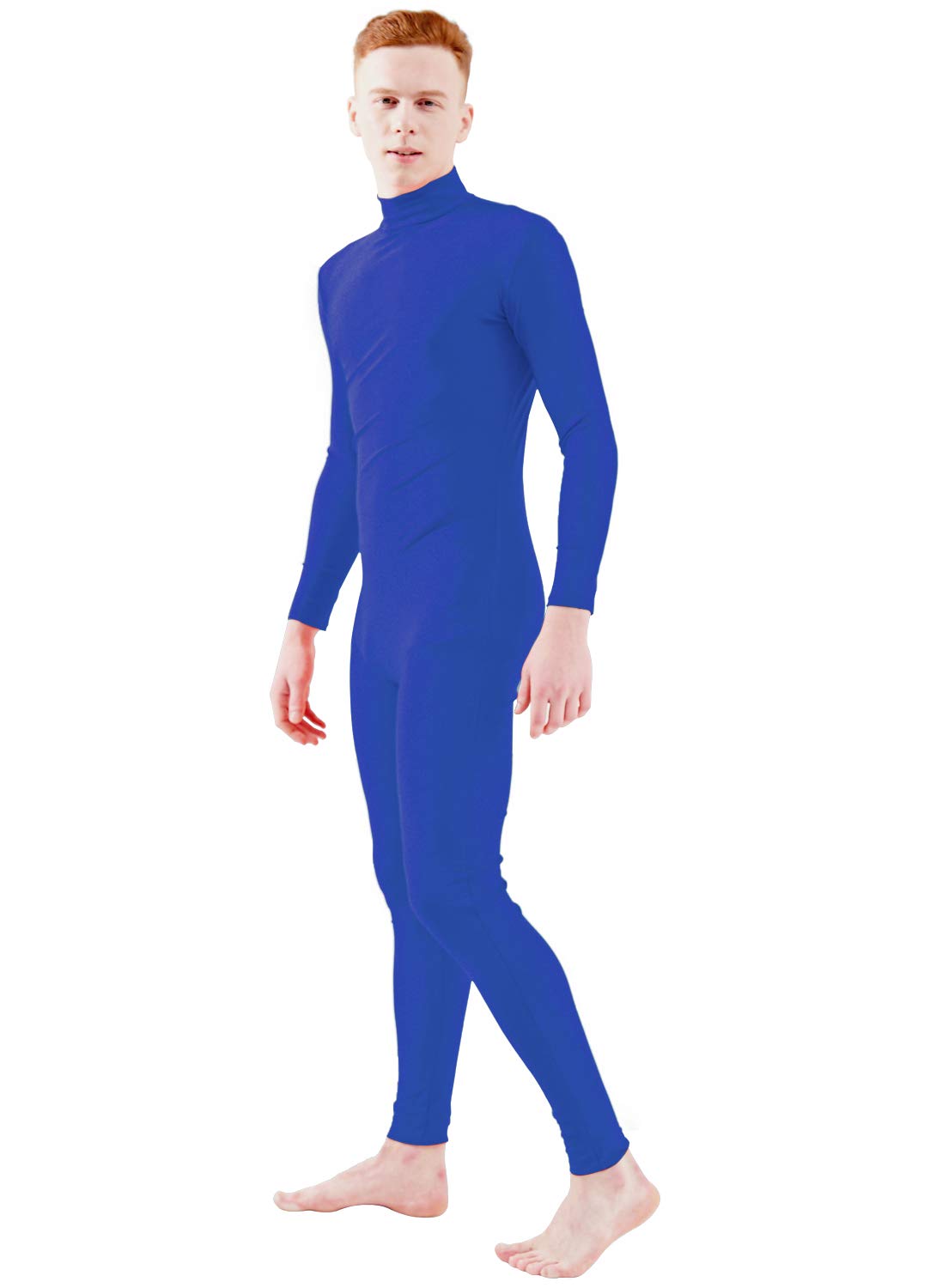 Ensnovo Adult Spandex Turtleneck Long Sleeve One Piece Unitard Bodysuit Dancewear