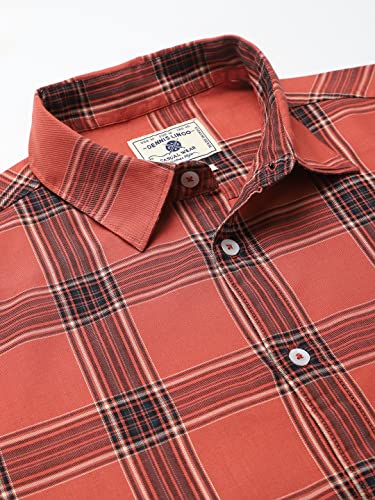 Image of Dennis Lingo Men's Checkered Slim Fit Cotton Casual Shirt