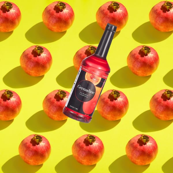 Miniatura 3 de Jarabe de granadina sin alcohol. Sabor a granada, ideal para cócteles, cócteles sin alcohol (1 litro) + paquete dispensador de licor ATREVO