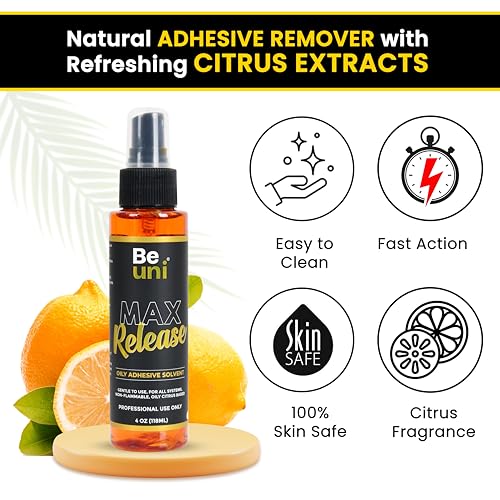 Image of Max Release C22 Remover Wig Glue Remover Spray Fast Acting Adhesive Remover For Hair Patch And Wigs Citrus Based Skin Friendly Formula Size (118ml) Pack Of 1