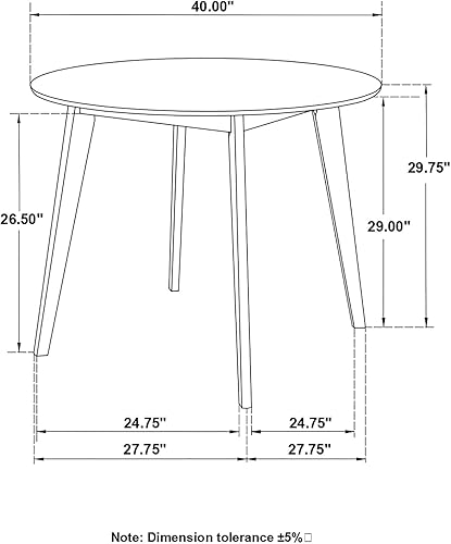 Miniatura 3 de Coaster Furniture Breckenridge 192790 - Mesa de comedor redonda de roble blanco mate y roble natural