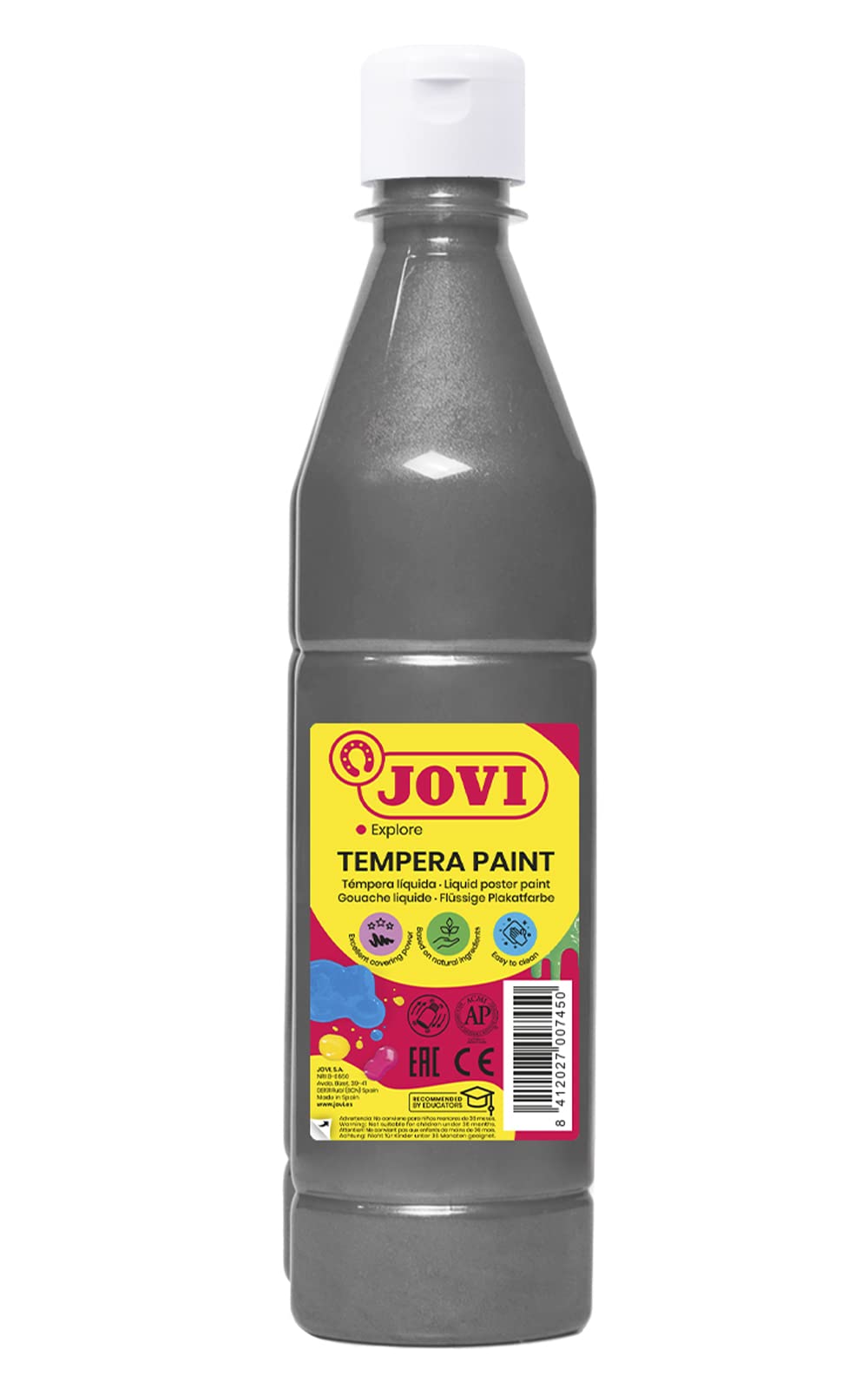Jovi Liquid Poster Paint Bottle 500Ml Silver