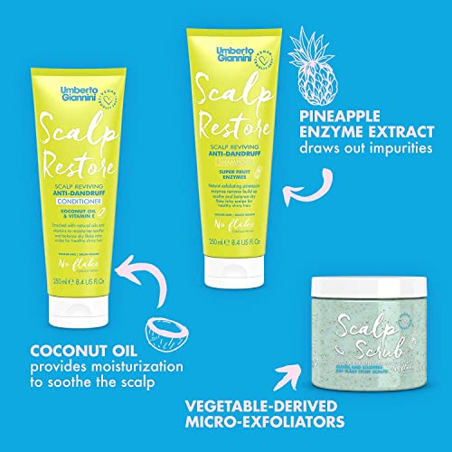 Umberto Giannini Scalp Rescue Kit, Vegan & Cruelty Free Scalp Restore Shampoo, Conditioner & Scalp Scrub Bundle, 3 Pack - Image 4