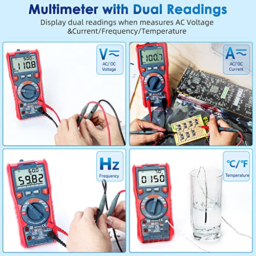 Astroai ASIM6K0R Digital Multimeter, Trms 6000 Counts Auto-Ranging Voltage Tester Voltmeter Measuring Ac/Dc Voltage Current thumb #2
