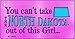 SMART BLONDE North Dakota Girl Novelty Metal Key Chain KC-9825