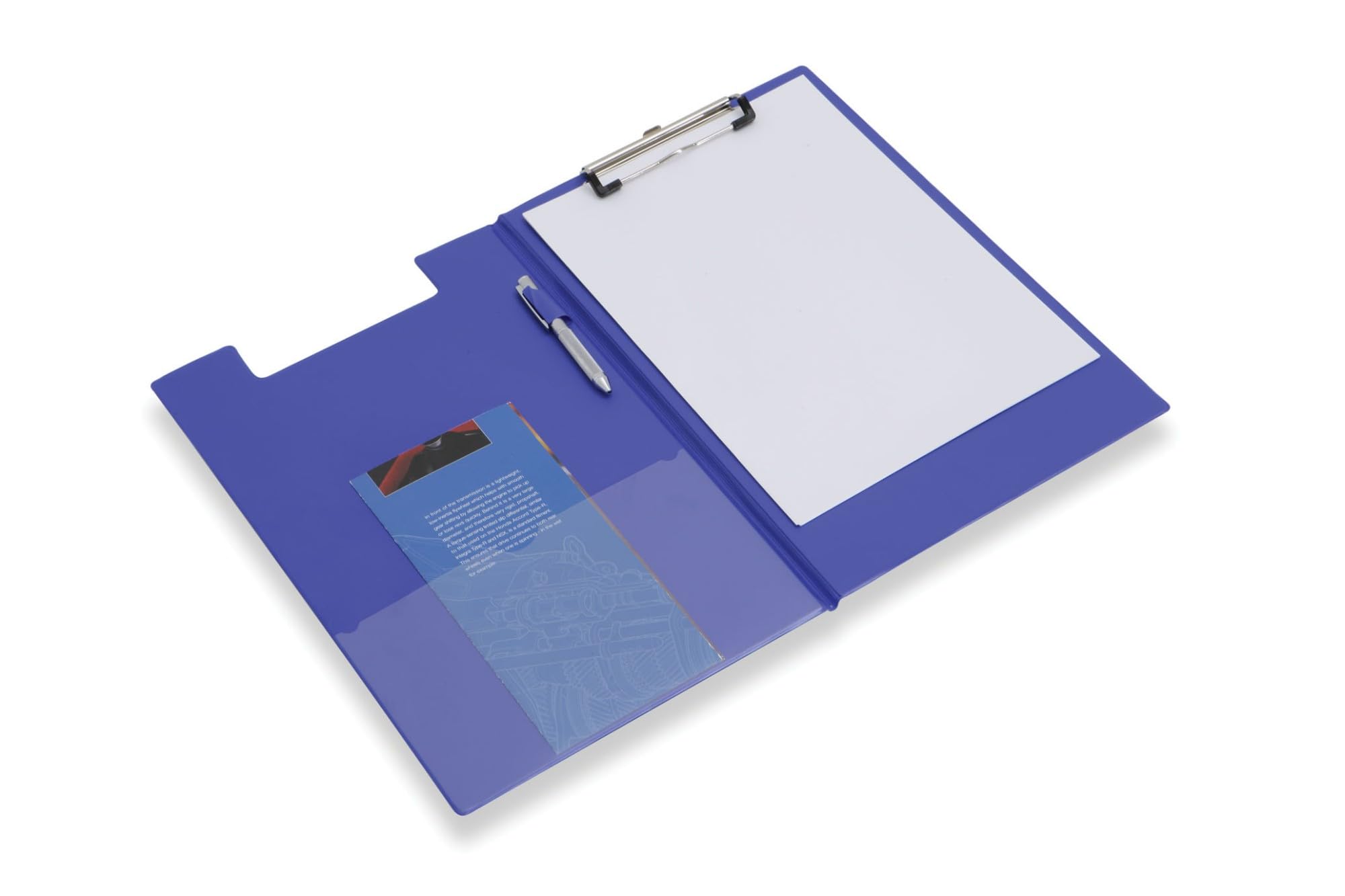 Rapesco VFDCB0L3 Foldover Clipboard with Pocket, A4+, Blue