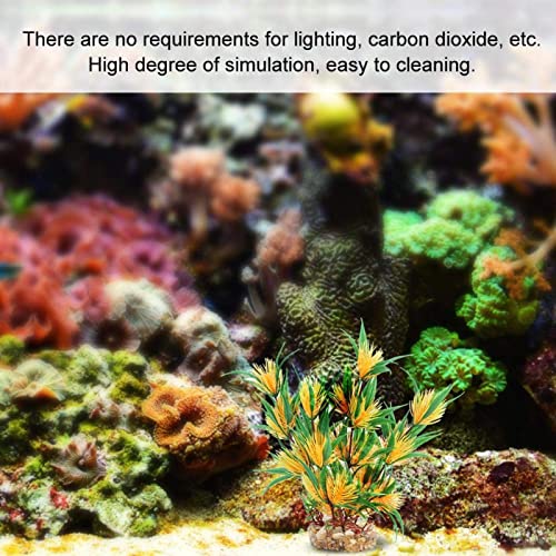 Jeanoko Acquario Simulazione Artificiale Piante acquatiche di Sicurezza in plastica Base di Sabbia per Acquario Decorazione Paesaggio(Come Mostrato nell'immagine) - Image 4