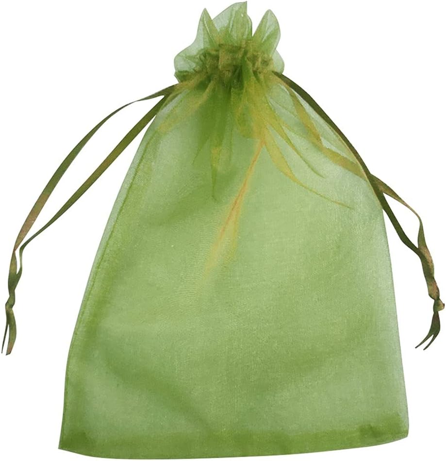 Fruit Netting Cover,50pcs Garden Vegetable Fruit Mesh Grow Bag, Drawstring Plants Protection Bag, Agriculture Bird Pest Control(Green)