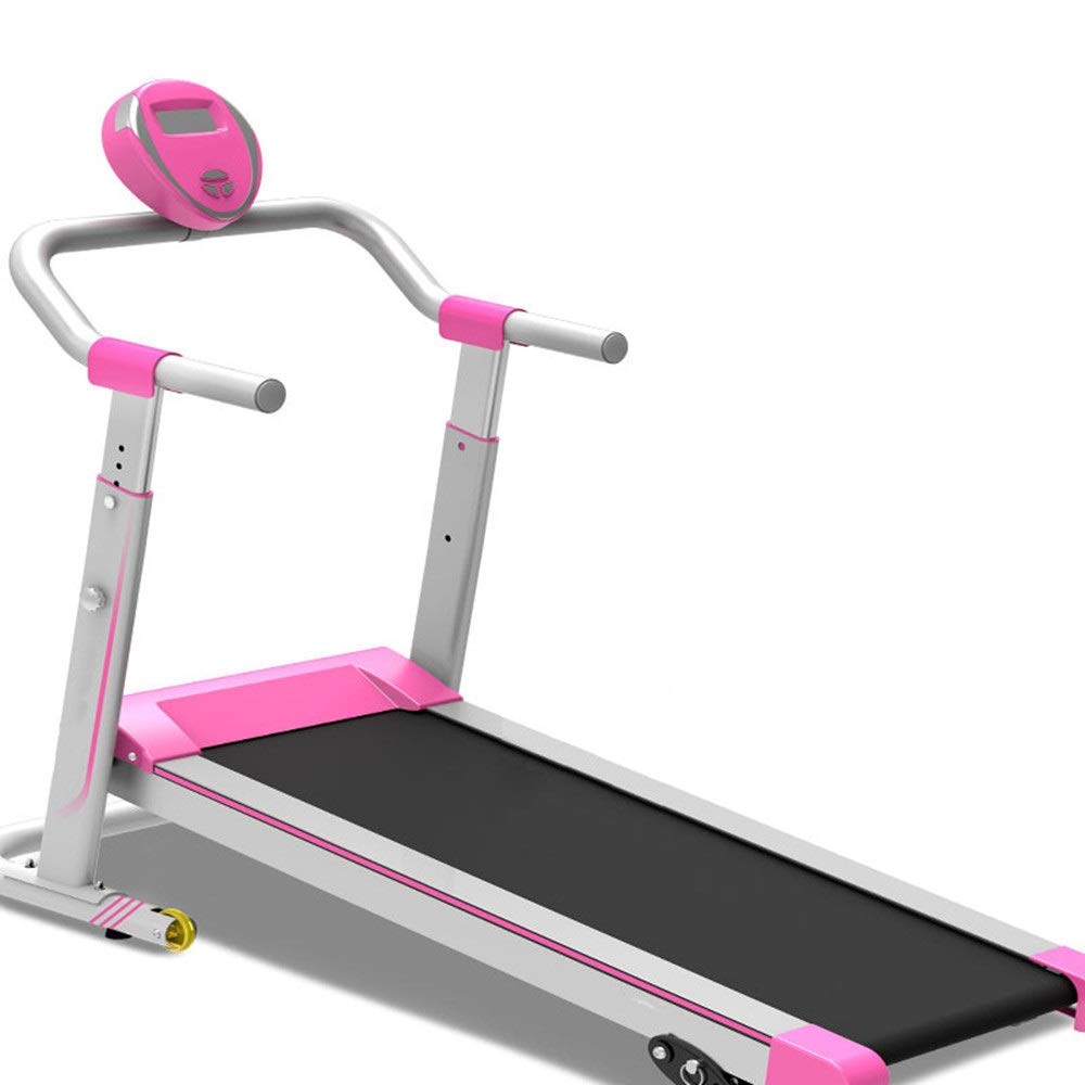 Bjzxz Running Machines Folding Treadmill Running Machine Machine Perfect for Home Use Treadmills (Color : Pink, Size : 122x62x124cm)