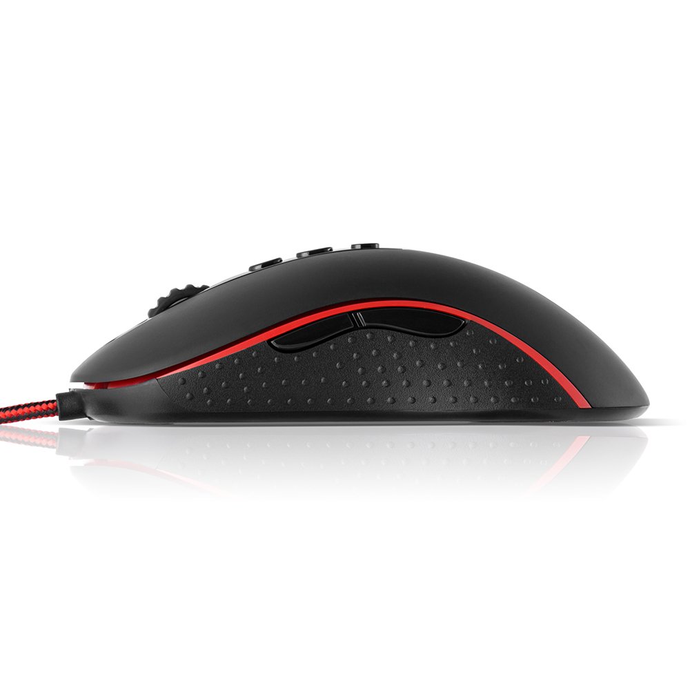 KINGTOP Souris Gaming Programmable 500-4000 DPI Capteur Optique De Haute Précision Souris Filaire Gauchers / Droitiers avec 11 Boutons et 5 Modes d'utilisation Différents, Noir
