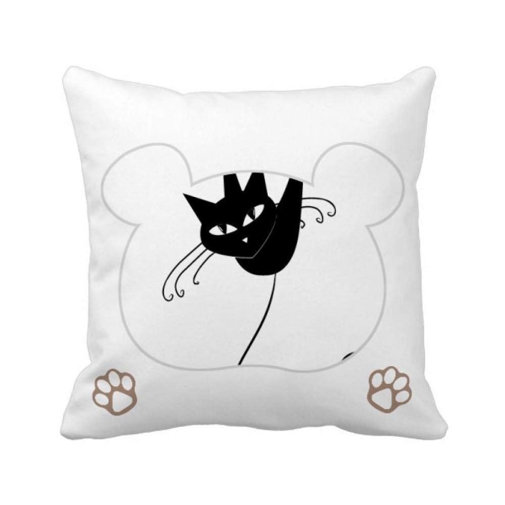 Housse de coussin chat noir pour créer une ambiance cocooning d'Halloween