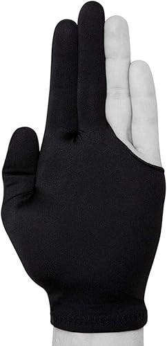 Miniatura 3 de Juego de 12 guantes de billar con 3 dedos para mano izquierdaderecha, 6 blancos + 6 rojos o 12 negros