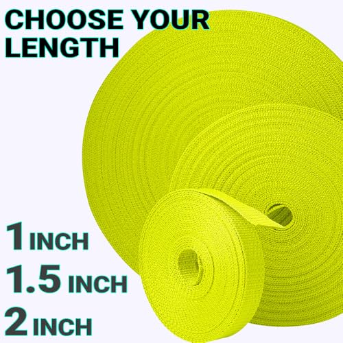 Image of TECEUM 3 /4 inch & 5 /8 inch & 1 inch & 1.5 inch & 2 inch Webbing - 10 25 50 Yards - 40+ Colors - Heavy Duty 1 Inch 1.5 Inch 2 Inch Backpack Straps - Webbing for Outdoors Indoors Crafting DIY