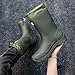 XUNRUO Mid Calf Garden Rain Boots for men and women,Waterproof Outdoor shoes Slip Resistant Fashion Boots Green P 41