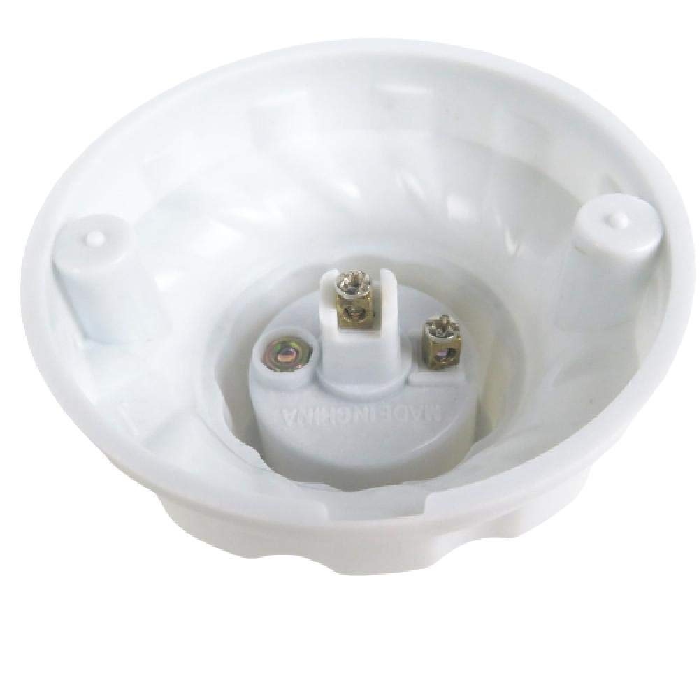 Portalampada A Vite A Fondo Piatto 20 Pezzi Di 70Mm Di Diametro Circolare E27 Portalampada Filettato In Plastica Ignifuga, Portalampada Resistente Alla Pressione, Bianco 220V Resi