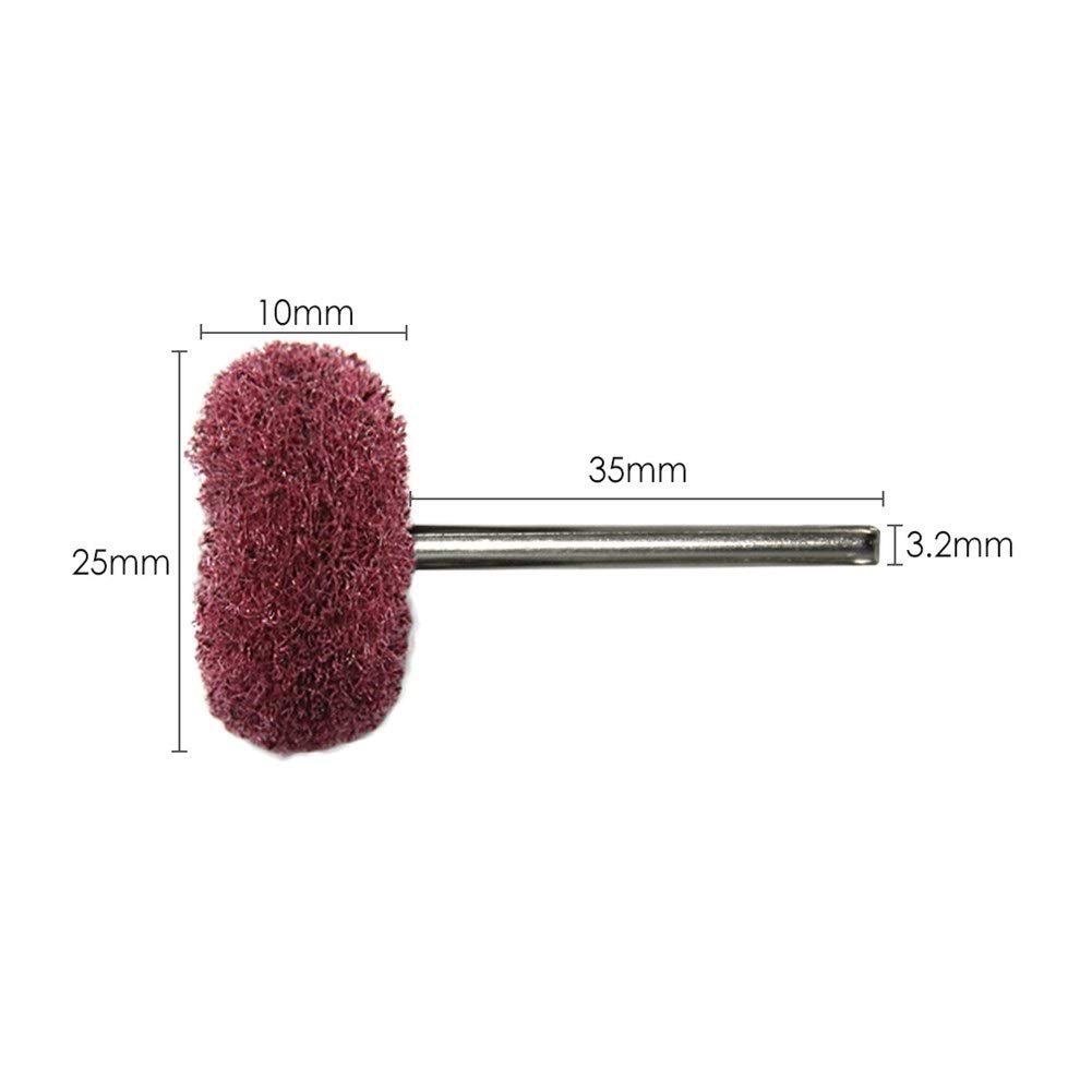 Cabezal de pulido y esmerilado Nylon Muela de pulido rueda 3.2mm Manija de metal pulido Agente for la rotación de la herramienta conjunto de accesorios (Color : 4pcs per grit)