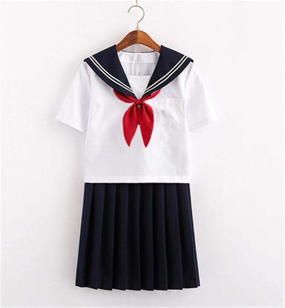 女子高生　制服 Amazon.co.jp: セーラー服 紺色 女子制服 コスプレ セーラー服