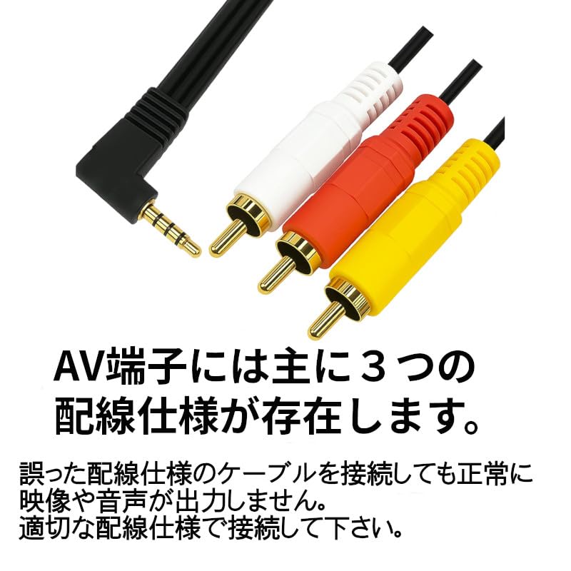 Amazon | 3Aカンパニー 4極ミニ-AV変換ケーブル 1.5m φ3.5mm-RCA×3 AVC