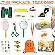 Frasheng Forscherset für Kinder, Fernglas für Kinder 28-teiliges Entdecker Set mit Insektenfänger, Kompass, Becherlupe und mehr, Outdoor Spielzeug Kinder für Camping, Naturerkundungen und Abenteuer