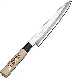 Faca para Peixe Sushi Sashimi Yanagiba Japonesa Aço Inox Cabo Madeira Tamasaburo 8"