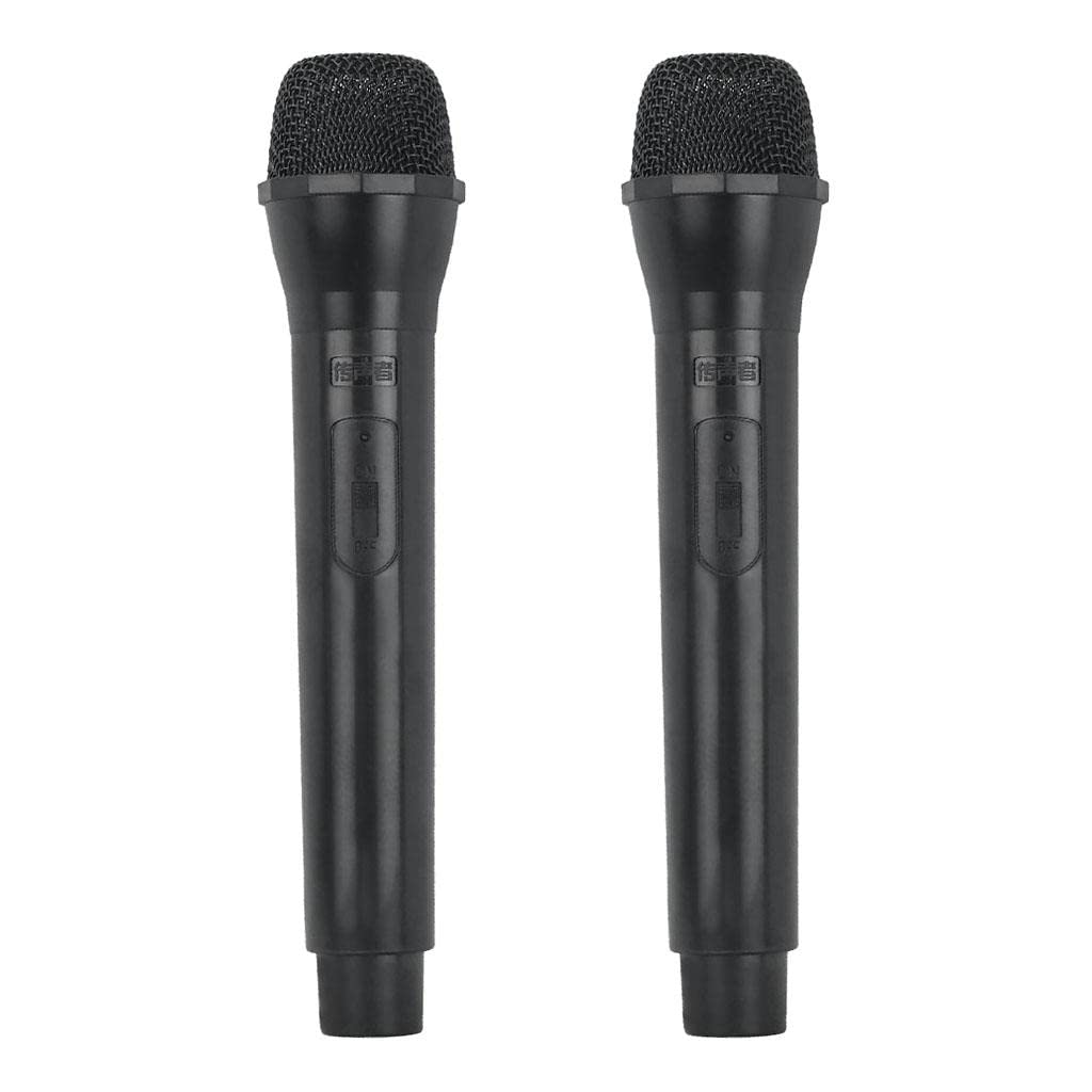 2 x Artificial Polycarbonate (PC) Wireless Microphone Props Fake Mic Toy Handheld Black-picture-12