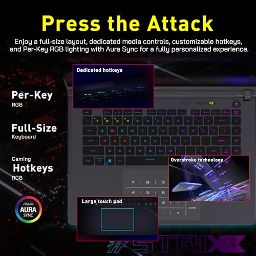 Image of ASUS ROG Strix G16 16 inch 2.5K 240Hz Gaming Laptop, Intel Ultra 9 275HX, GeForce RTX 5070 Ti 12GB GDDR7, 32GB DDR5, 3TB Storage (2TB SSD+1TB Docking Station Set), Backlit Keyboard, Wi-Fi 7, Win 11, Gray