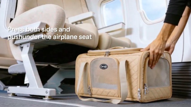 CarryTip Cat Carrier Airline Approved 17x11x9.5 Inches, Top Expandable Soft Sided Pet Travel Carrier for Cats & Small Dogs, Fits Under Airline Seat with Locking Zippers, Brown - image 8